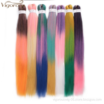 Vigorous Pre-stretched 3 Tone Ombre Easy Braiding Hair EXtensions Synthetic Hair Twist Hair for African Wholesale Price